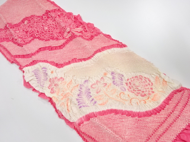 正絹　振袖用　絞り帯揚げ